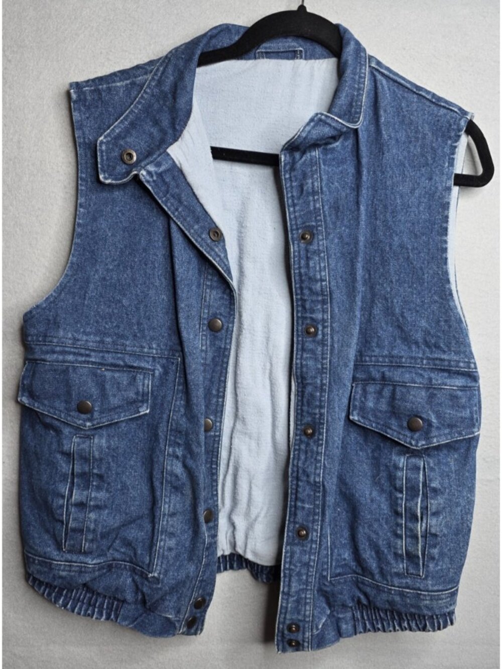 VINTAGE 1970s Woman's Denim Vest Size Small 40" Chest